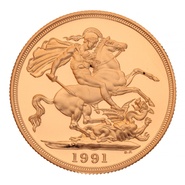 Double souverain en or -1991 (Finition particulière)