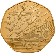 Pièce 50 Pence Or Grande Notre Choix