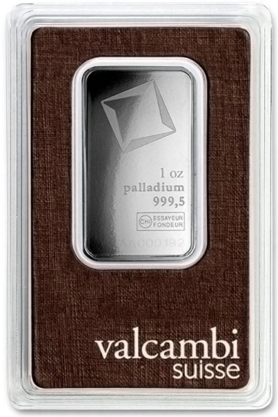 Lingot de Palladium 1 Once Valcambi