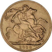 Pièce Souverain Or 1918 (C) NGC MS64