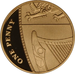 Pièce 1 Pence Or 2015 Royal Shield 5ème Portrait BE