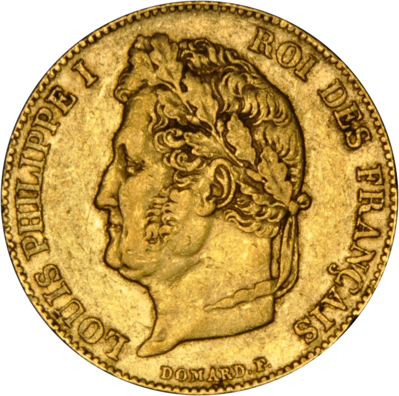 20 French Francs - Louis-Philippe Laureate Head