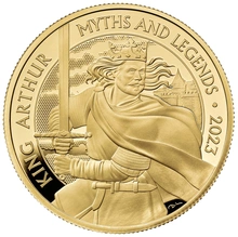 Pièce Mythes et Légendes Or 1 Once 2023 Roi Arthur en Boîte