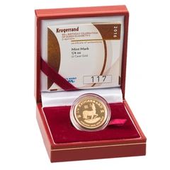Pièce Krugerrand Or 1/4 Once 2016 QEII 90ème Anniversaire BE en Boîte