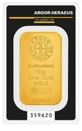 Lingot d'Or 50g Argor-Heraeus