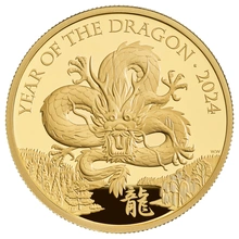 Pièce Mythes et Légendes Or 1 Once 2024 Année du Dragon en Boîte