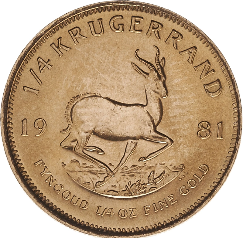 Pièce Krugerrand Or 1/4 Once 1981