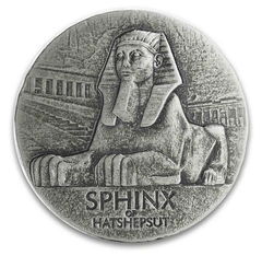 Pièce Reliques Égyptien Sphinge Hatshepsout Argent 5 Onces