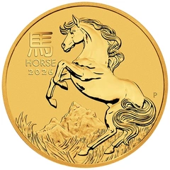 Pièce Perth Mint Lunar Or 1/4 Once 2026 Année du Cheval