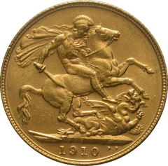 Pièce Souverain Or 1910 Édouard VII Londres