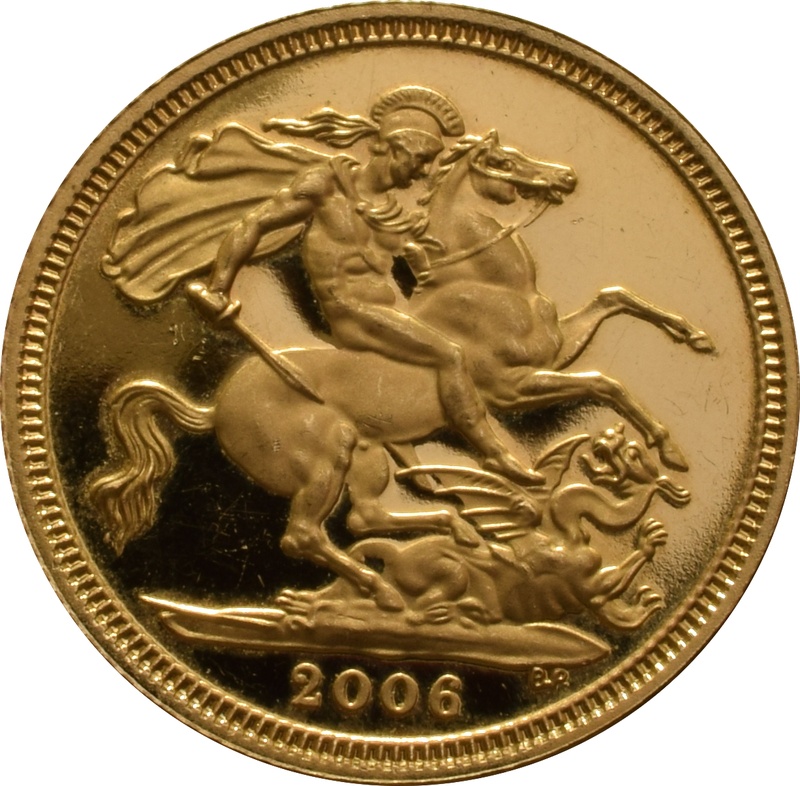 2006 Gold Half Sovereign Elizabeth II Fourth Head - Proof no box
