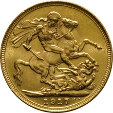 Pièce Souverain Or 1917 (S)