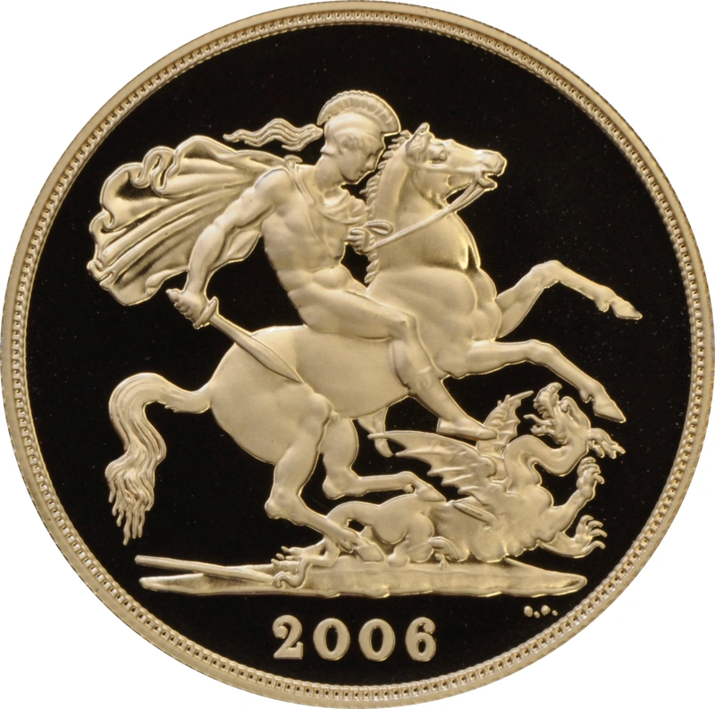 Pièce d'Or de 2 Livres Proof de 2 £ 2006 (Double Souverain) PCGS PR69