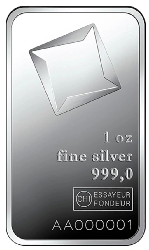 Lingot d'Argent 1 Once Valcambi