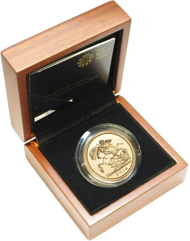 2014 Brilliant Uncirculated Gold Five Pound Coin (Quintuple Sovereign)