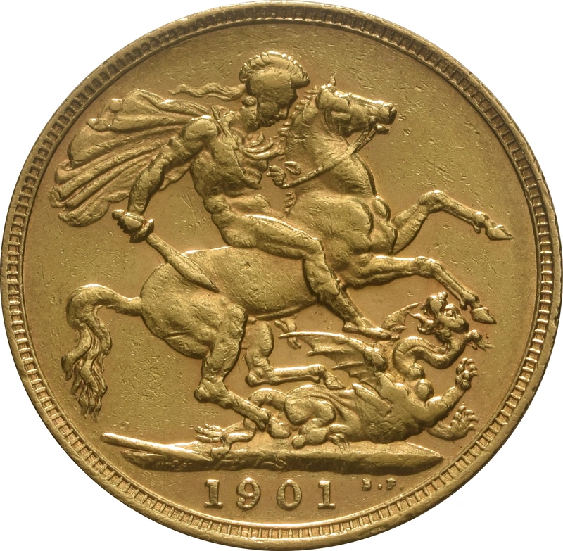 Pièce Souverain Or 1901 Victoria Tête Vieille S