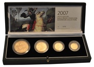 Ecrin de collection de 4 souverains en or- 2007