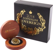 Pièce Souverain Or Australien 2014 BE en Boîte