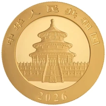 Pièce Panda Or 30g 2026