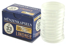 Lindner 33mm Capsules Pour Krugerrands et Britannias D’Or (Carton de 10)