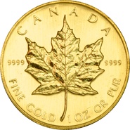 Maple Leaf en or de 1 once- 1986