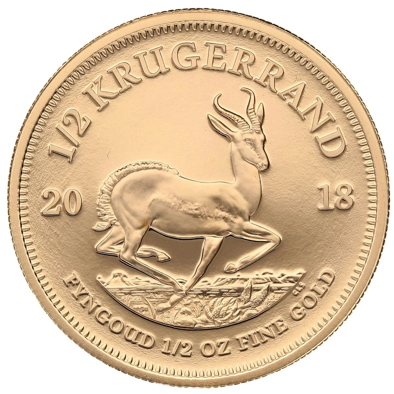 Pièce Krugerrand Or 1/2 Once 2018 BE