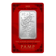 Lingot d'Argent 10g Pamp 2025 Année du Serpent