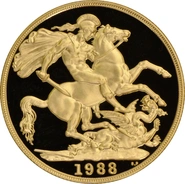Double Souverain Or 1988 (Finition Particulière)