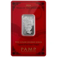 Lingot d'Argent 10g Pamp 2024 Année du Dragon