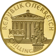 Pièce 1000 Schilling Or 1995 Jeux Olympiques