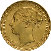 Souverain Or Victoria Tête Jeune 1873 (M)