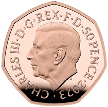Pièce 50 Pence Or 2023 Star Wars Dark Vador et l'Empereur Palpatine BE en Boîte