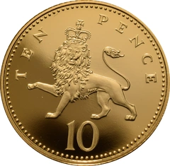 Pièce 10 Pence Or 2008 Lion Couronné