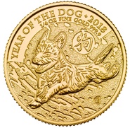 Collection Royal Mint Lunar de 1/4 d'once en Or - 2018 Année du Chien