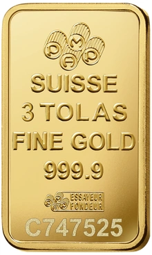 Lingot d'Or 3 Tola Pamp