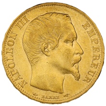 10 Francs Or 1855 Napoléon III Tête Nue A