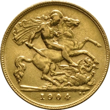 Pièce Demi Souverain Or 1904