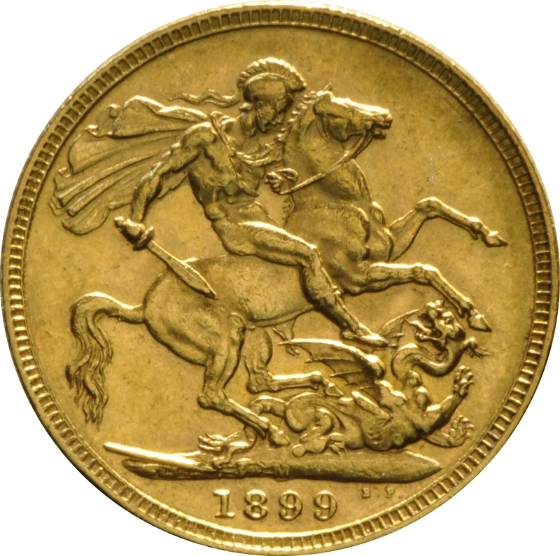 Pièce Souverain Or 1899 Victoria Tête Vieille M