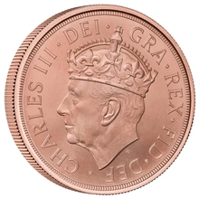 Pièce Quintuple Souverain Or Couronnement Charles III Brillant Universel en Boîte