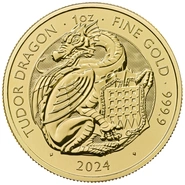 Pièce Tudor Beasts Or 1 Once 2024 Dragon des Tudor