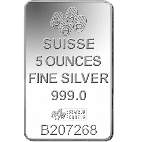 Lingot d'Argent 5 Onces PAMP