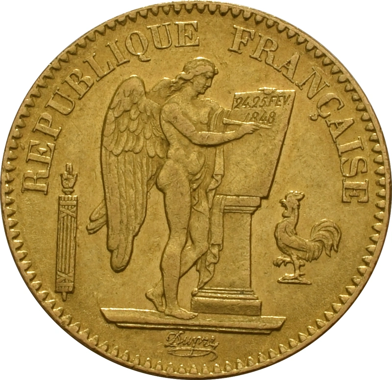 Pièce 20 Francs Or Génie 1848 2ème République