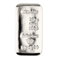 Lingot d'Argent 250g Metalor