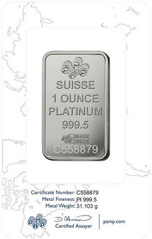 Lingot de Platine 1 Once Pamp