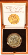1981 - Pièce d'or de 5 £ (Quintuple Souverain) en boîte