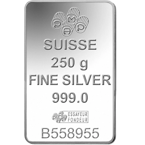 Lingot d'Argent 250g Pamp
