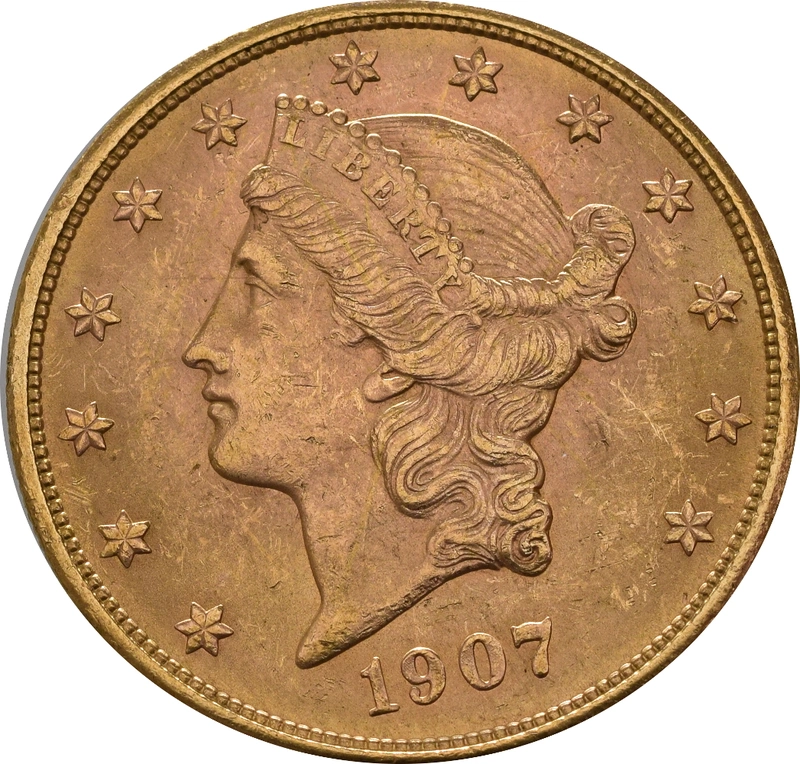Pièce 20 Dollars Or Us 1907 Double Eagle Liberty