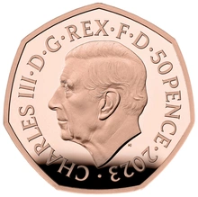 Pièce 50 Pence Or 2023 Star Wars R2-D2 et C-3PO BE en Boîte