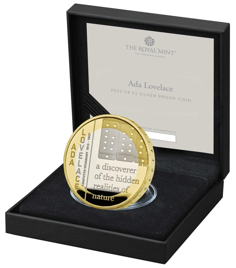 2023 - Ada Lovelace Pièce d'Argent de 2 £ Proof en Boîte