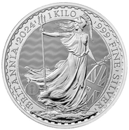 Pièce Britannia Argent 1 Kg 2024